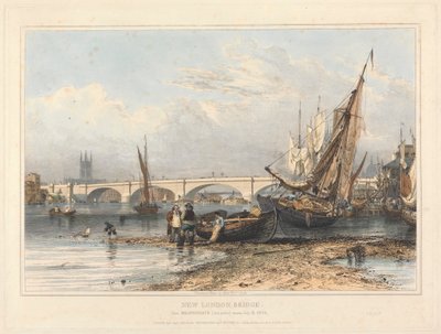 New London Bridge from Billingsgate by Edward William Cooke