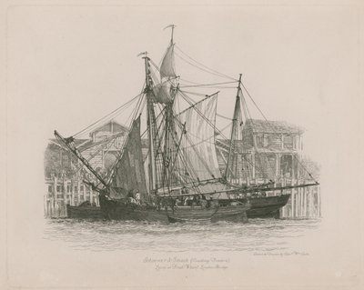 Schooner and Smack lying at Fresh Wharf by Edward William Cooke