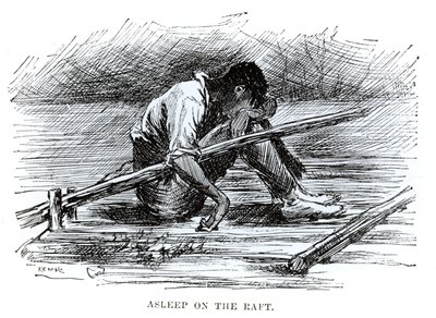 Asleep on the Raft, Illustration from 