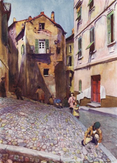 Corsica: Old houses, Bastia by Edwin Arthur Norbury