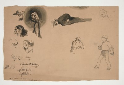 Assorted figure studies by Edwin Austin Abbey