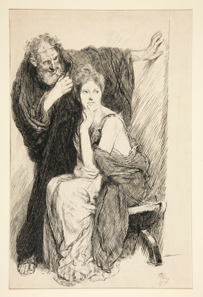 Cressida and her uncle, from Troilus and Cressida by Edwin Austin Abbey
