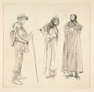 Dull, Sir Nathaniel, Holofernes, from Act IV, Scene ii, Love by Edwin Austin Abbey