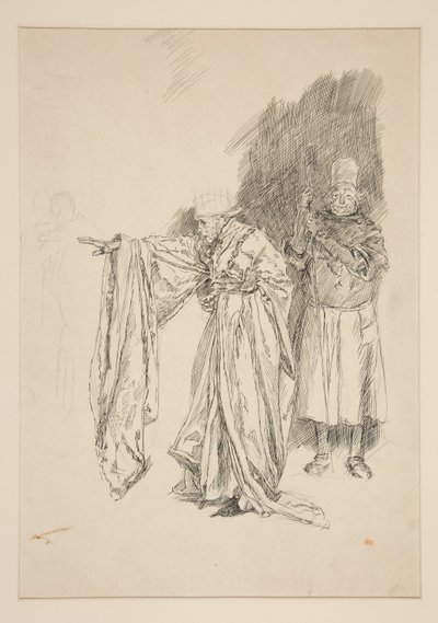 Early Study for King - Act II, Scene III, All by Edwin Austin Abbey