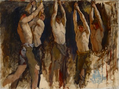 Figure Study, for The Spirit of Vulcan, Genius of the Workers in Iron and Steel, Rotunda, Pennsylvania State Capitol, Harrisburg by Edwin Austin Abbey