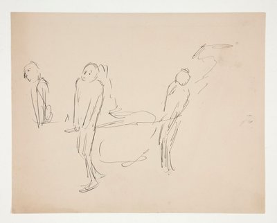 Figure Study - Two Men Carrying a Stretcher by Edwin Austin Abbey