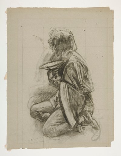 Figure Study for King Arthur by Edwin Austin Abbey