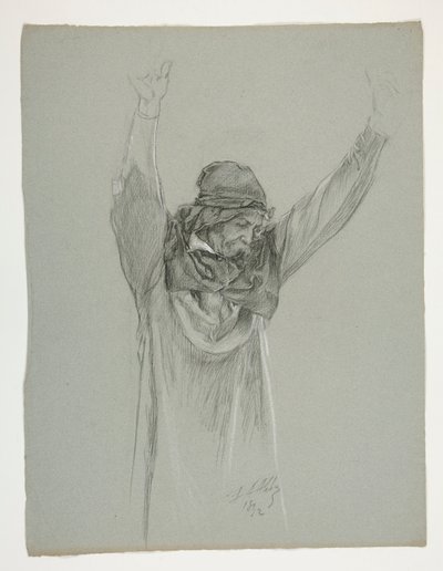 Figure Study for King Arthur by Edwin Austin Abbey