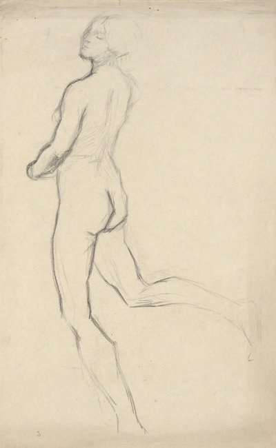 Figure Study for The Hours (3 pm) - Mural Decoration at State Capitol Building in Harrisburg, Pennsylvania, 1902-1911 (completed by John Singer Sargent) by Edwin Austin Abbey