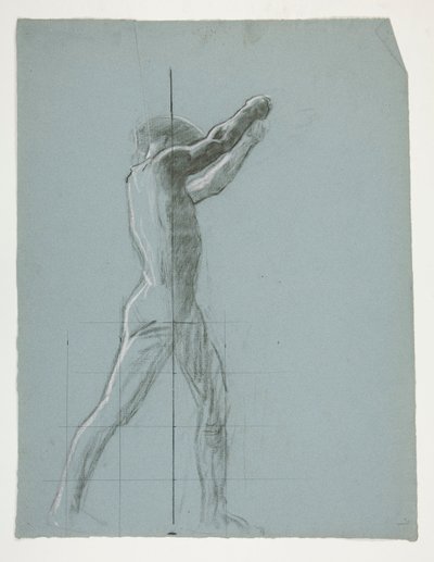 Figure study for The Spirit of Vulcan, Genius of the Workers in Iron and Steel, capitol rotunda, Harrisburg, Pennsylvania by Edwin Austin Abbey