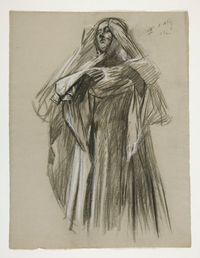 Figure study for the Infant Galahad, from The Quest of the Holy Grail by Edwin Austin Abbey