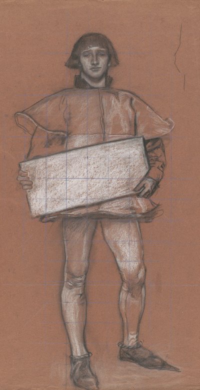 Figure Study, Man in Medieval Costume by Edwin Austin Abbey