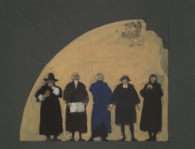 Five Lawmakers, Early Study for Supreme Court Decorations (Unrealized), for the State Capitol Building in Harrisburg, Pennsylvania, 1902-1911 by Edwin Austin Abbey