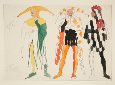 Fools, Costume Sketch for Henry Irving by Edwin Austin Abbey