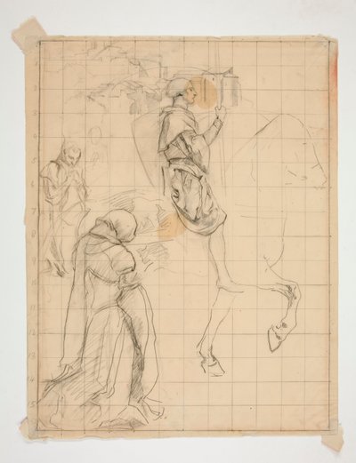 Galahad on Horseback: Study by Edwin Austin Abbey