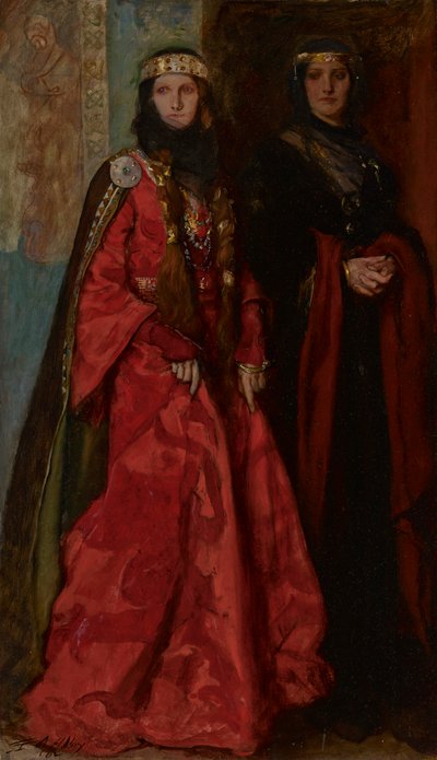 Goneril and Regan, King Lear, Act I, Scene I by Edwin Austin Abbey
