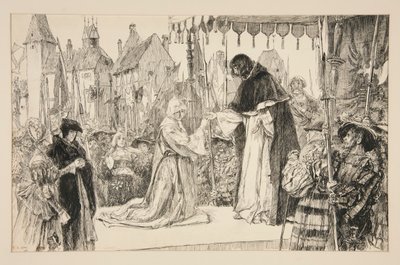 Isabella and the Duke - Act V, Scene I, Measure for Measure by Edwin Austin Abbey