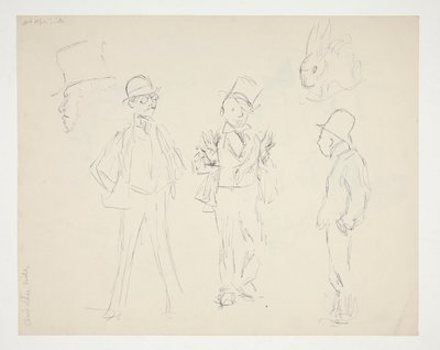 Sheet of Sketches of Figures by Edwin Austin Abbey