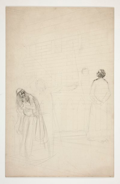 Shylock on bridge - Act I, Merchant of Venice by Edwin Austin Abbey