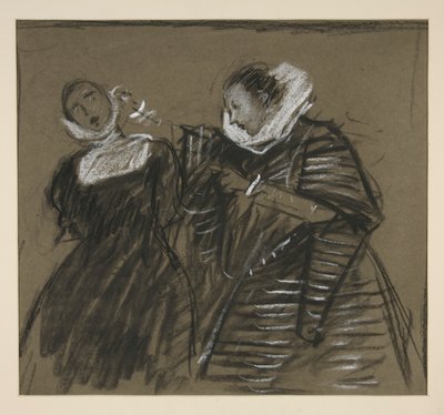 Sketch for Taming of the Shrew by Edwin Austin Abbey