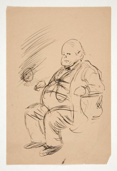 Sketch of a Fat Man, Seated by Edwin Austin Abbey