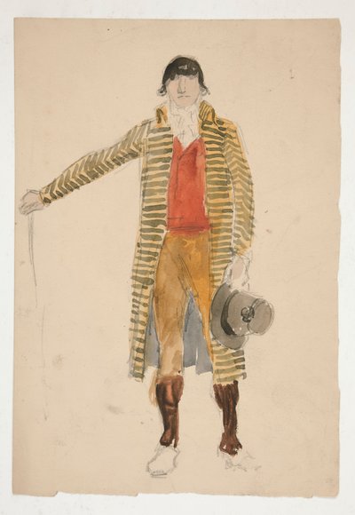 Sketch of a Man - Costume Study for La Tosca by Edwin Austin Abbey