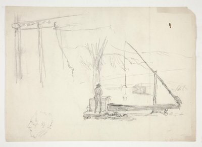 Sketch of a Man by a Well by Edwin Austin Abbey