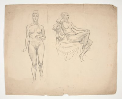Sketch of a model in two poses by Edwin Austin Abbey