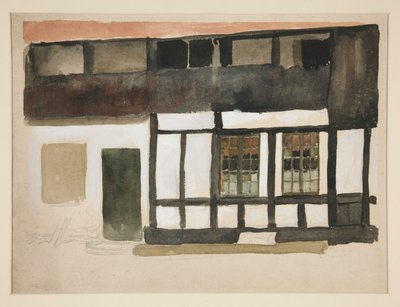 Sketch of Exterior of a Tudor House by Edwin Austin Abbey
