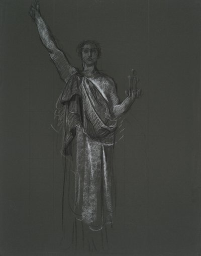 Study for Allegorical Figure of Art, Rondel in the Rotunda of the Pennsylvania State Capitol Building, Harrisburg, 1902-1911 by Edwin Austin Abbey