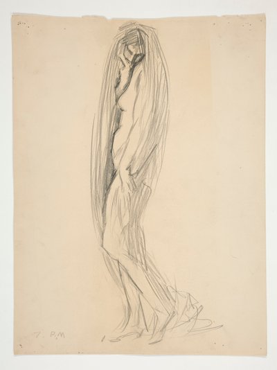 Study for Figure of 7 PM by Edwin Austin Abbey