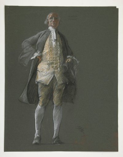 Study for figure of Representative Robert Morris by Edwin Austin Abbey