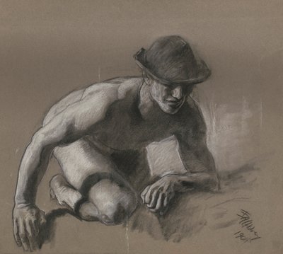 Study for Figure of Miner by Edwin Austin Abbey