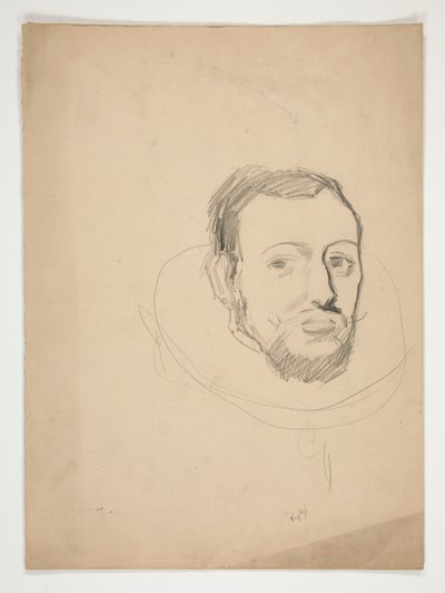 Study for head of a man: sketch for mural for the state capitol building in Harrisburg, Pennsylvania, 1902-1911 (completed by John Singer Sargent) by Edwin Austin Abbey