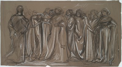 Study for the Captive Virtues, Figure Study by Edwin Austin Abbey