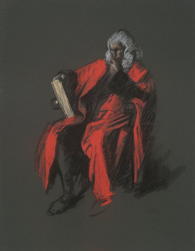 Study for the Figure of Chief Justice Thomas McKean by Edwin Austin Abbey