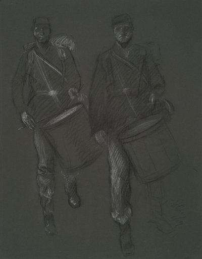 Study for the Figures of Two Civil War Drummers by Edwin Austin Abbey