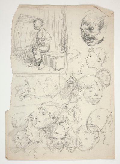 Study of a Boy, Study of Faces by Edwin Austin Abbey