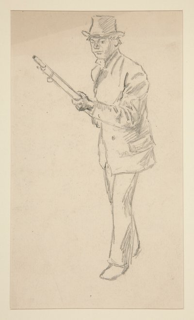 Study of a Man with a Shotgun by Edwin Austin Abbey