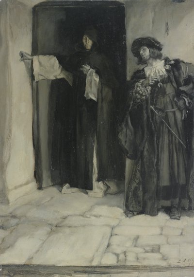 The Duke and Friar Thomas, from Measure for Measure, Act I, Scene iii by Edwin Austin Abbey