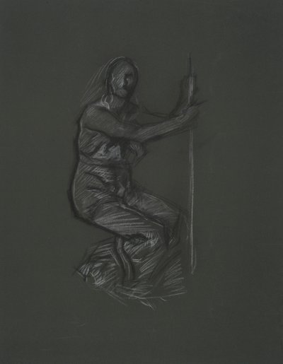 Unidentified Figure Study for the Mural Project at the Pennsylvania State Capitol Building, Harrisburg, 1902-1911 by Edwin Austin Abbey