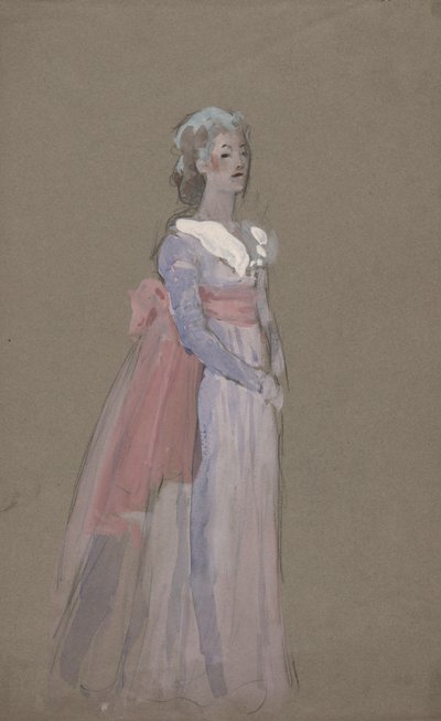 Woman in Empire Dress (costume study for La Tosca) by Edwin Austin Abbey
