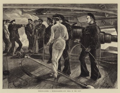 Breech-Loaders vs Muzzle-Loaders, Gun Drill in the Navy by Edwin Buckman