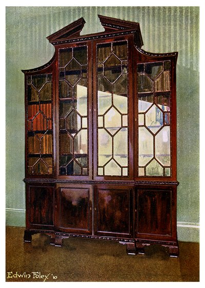 Carved Chippendale Library Bookcase by Edwin Foley