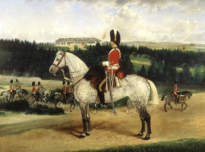 A Squadron Sergeant Major, a Kettle-Drummer and a Detachment of Scots Greys by Edwin Frederick Holt