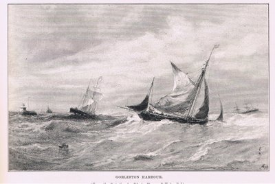 Gorleston harbour, from The Magazine of Art 1893, Cassell and Company by Edwin Hayes