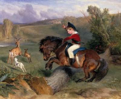 The First Leap: Lord Alexander Russell on his Pony 