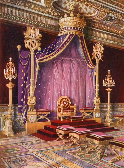 The Salle du Trone in the Palace of Fontainebleau by Edwin John Foley