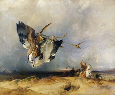 Hawking in the Olden Time by Edwin Landseer