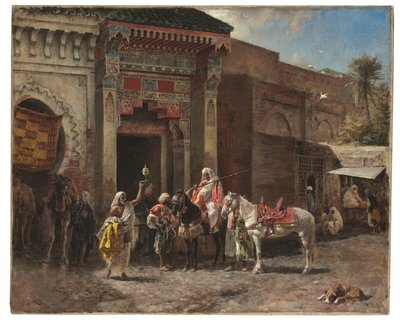 The Gun Buyer (Outside a Moroccan Bazaar Gate) by Edwin Lord Weeks